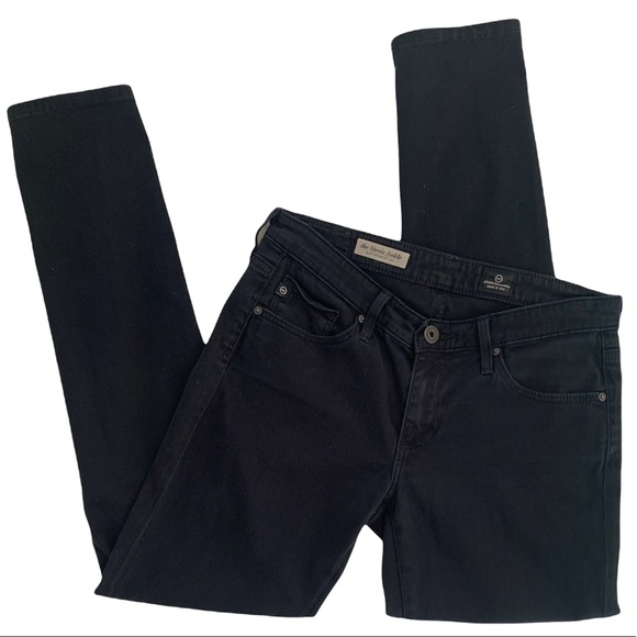 Adriano Goldschmied AG The Stevie Ankle Slim Black Straight Leg Jeans - Picture 4 of 16